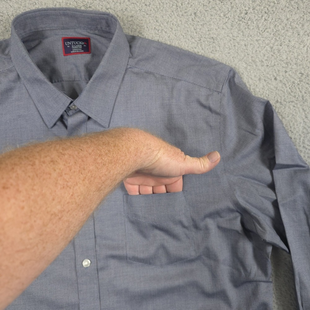 UNTUCKit‎ Shirt Pio Cesare Mens XL Wrinkle Free Cotton Long Sleeve Button Up - Picture 3 of 10